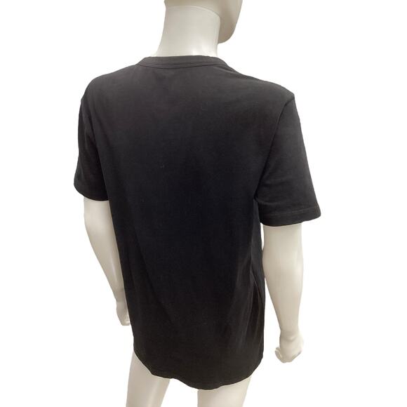 Moncler Top Women’s Size M Maglia Short Sleeve T-Shirt Logo Sign Black - Picture 4 of 5